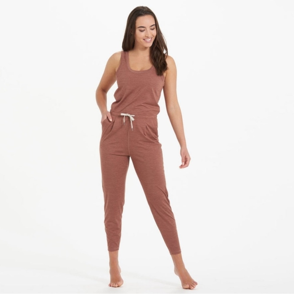Vuori | Like New Lux Harem Jumpsuit in Terracotta Heather, Size Large - Picture 8 of 8